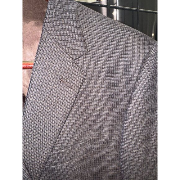 Austin Reed Blazer Sport Jacket 46L Wool Blend Brown Houndstooth Elbow Patches - Picture 14 of 14